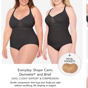 NWT‎ Ruby Ribbon Everyday Shape Cami Size 46 Black Smooth Shape Sculpt